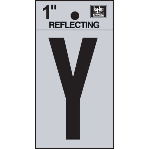 Hy-Ko Vinyl 1 In. Reflective Adhesive Letter, Y