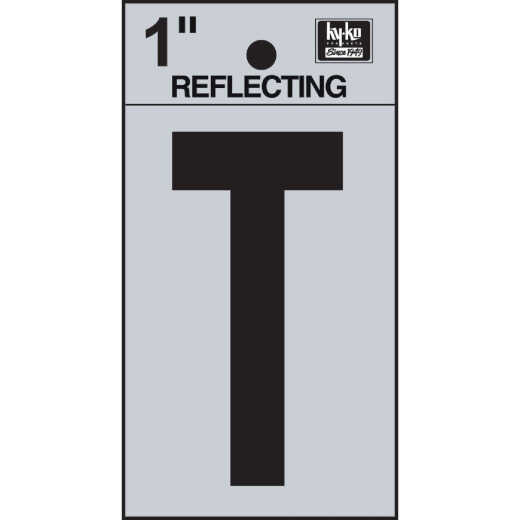 Hy-Ko Vinyl 1 In. Reflective Adhesive Letter, T