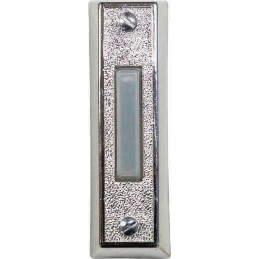 Heath Zenith Wired Silver Plastic LED Lighted Doorbell Push-Button